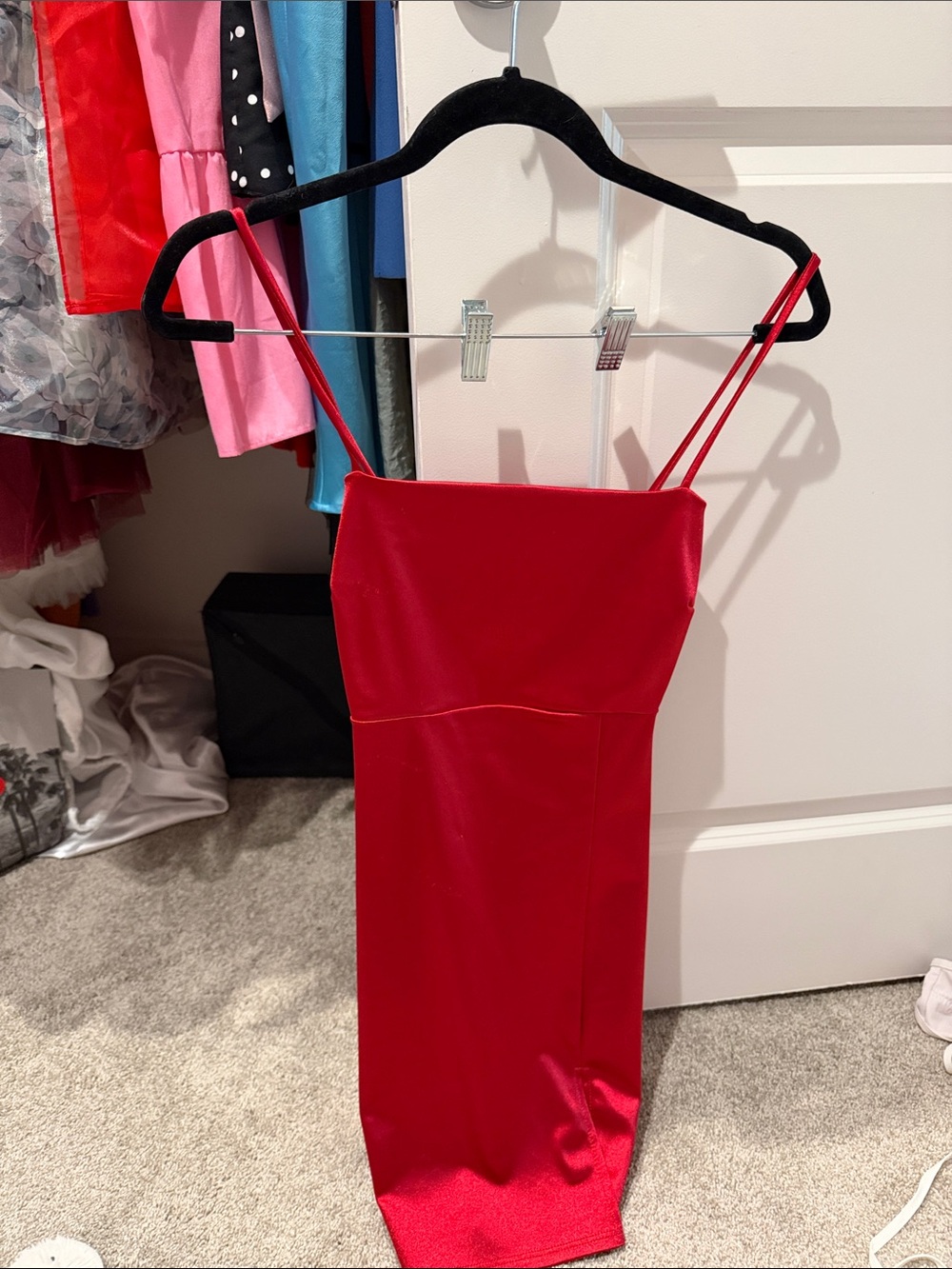 Windsor Red Spaghetti-Strap Mini Dress